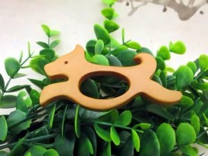 Bague de lecture en bois en forme de chien