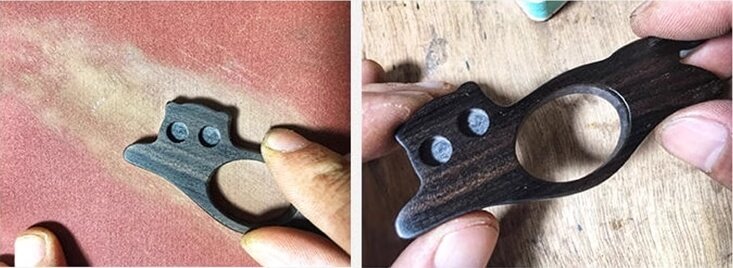 bague de lecture chaton en bois