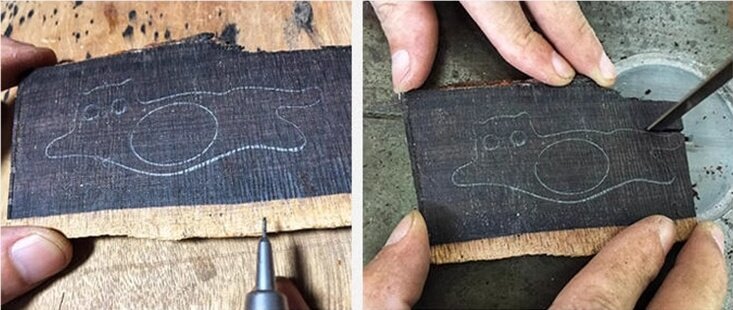 croquis de bague de lecture chaton